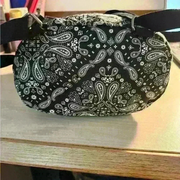 Black & White Bandana Print Drawstring Top Backpack - Picture 5 of 6